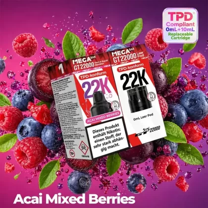 MEGABAR GT22000 Prefilled Pods – Acai Mixed Berries (10ml)