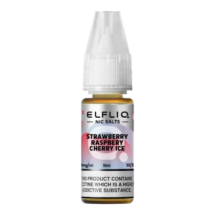 ElfLiq Strawberry Raspberry Cherry Ice Nic Salt Vape Juice 10ml
