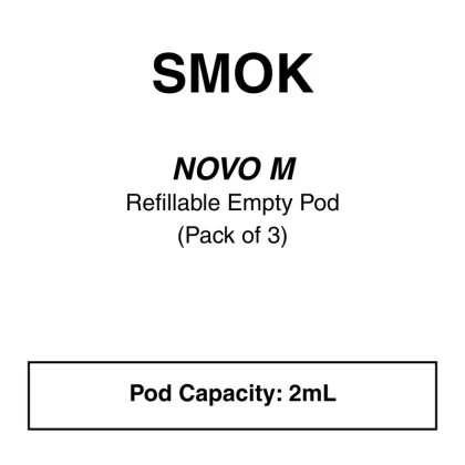 SMOK NOVO Pod M 2ml – 3 Pack - Vapeys Co Nz