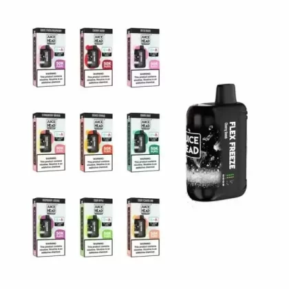 Juice Head Flex Freeze 50K Disposable Vape - Flavor#Cherry Bomb>Meta Moon>Mexican Mango>Miami Mint>Raspberry Limeade>Sour Apple>Sour Fcuking Fab>Strawberry Banana>White Peach Raspberry