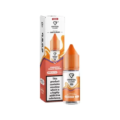 Crystal Clear Bar Salt Pineapple Peach Mango E Liquid 10ml - Nicotine Strength#20mg>10mg