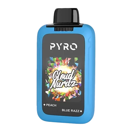 Peach/Blue Razz CLOUD NURDZ X PYRO Duo - Consumer; Vape Product; 5 Pack, Single