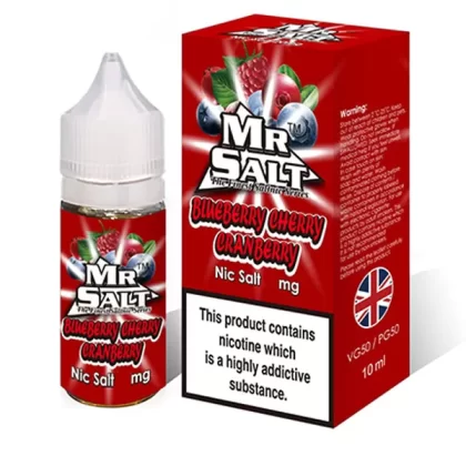 Mr Salt Blueberry Cherry Cranberry Nic Salt E-Liquid - 20mg