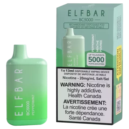 ELF BAR BC5000 Disposable Vape – Peppermint - Ecigdepot
