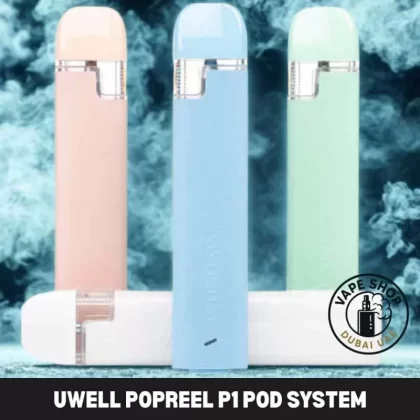 Uwell Popreel P1 Pod System Kit 400mAh 13W in Dubai - Apple Green, Apricot Beige (3900FD)