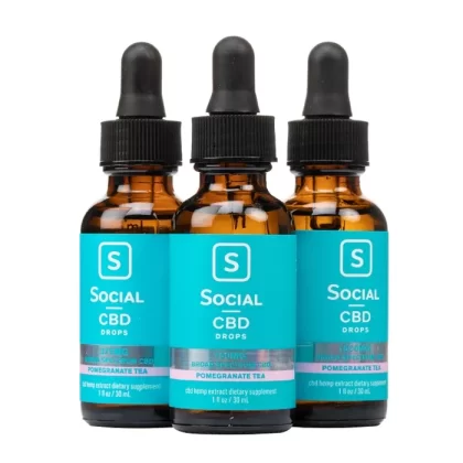 Social CBD – Pomegranate Tea Broad Spectrum Drops