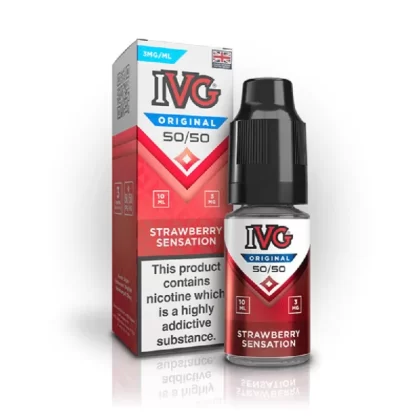 IVG Original 50/50 10ml E-Liquid Strawberry Sensation - Nicotine strength#3mg>6mg>12mg