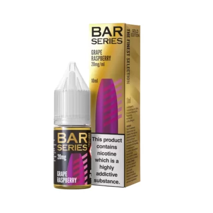Bar Series Grape Raspberry Gold Salts 10mg & 20mg Nicotine E-Liquid - Vape Product, Vape Product