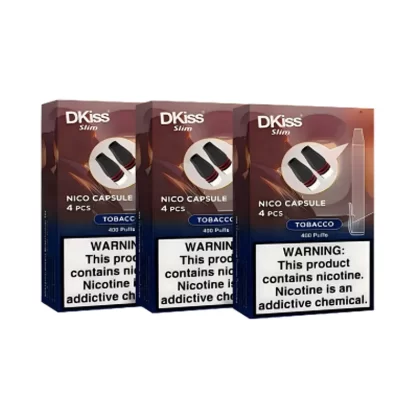 DKiss Slim Replacement Nico Capsule - 400 Puffs (4pcs) - Light USA Mix