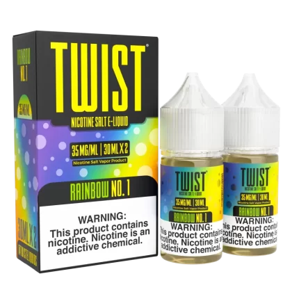TWIST Nicotine Salt E-Liquid - Rainbow No.1 - 60ML E-Liquid (Twin 30ML Pack)