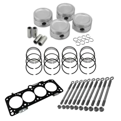 SPA TURBO Forged piston and rings set 83.5mm VW ABA 2.0L 8V + Decompression Head Gasket Spacer – 1.5mm + Head stud set