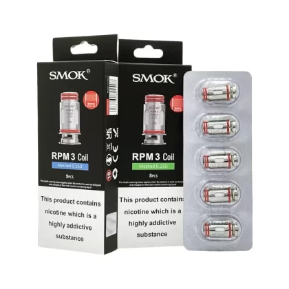 Smok RPM 3 Replacement Coils – 5 Pack - 0.15ohm (40-80W), 0.23ohm (20-45W)