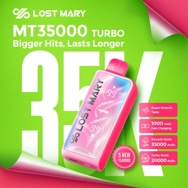 Lost Mary MT35K MT35000 Turbo Disposable Device - 35,000 Puffs - Blue Razz Lemonade (Lemonade Edition)