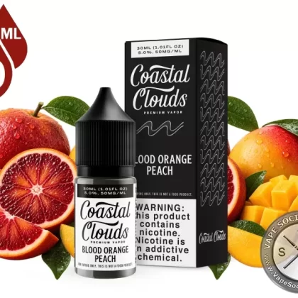 Blood Orange Peach Coastal Clouds Salt 30ml - Vape Product, Vape Product; NCDOR