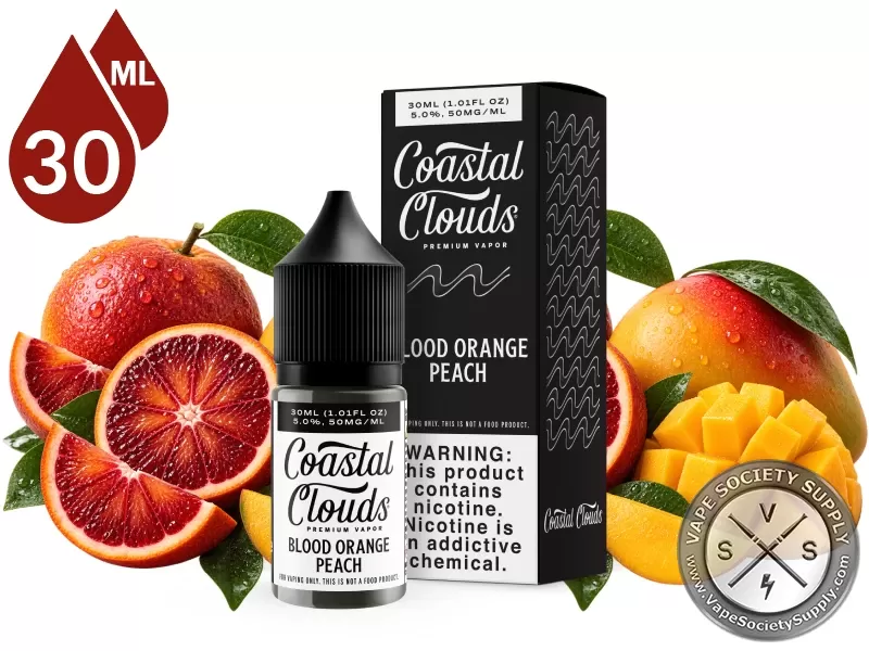Blood Orange Peach Coastal Clouds Salt 30ml - Vape Product, Vape Product; NCDOR