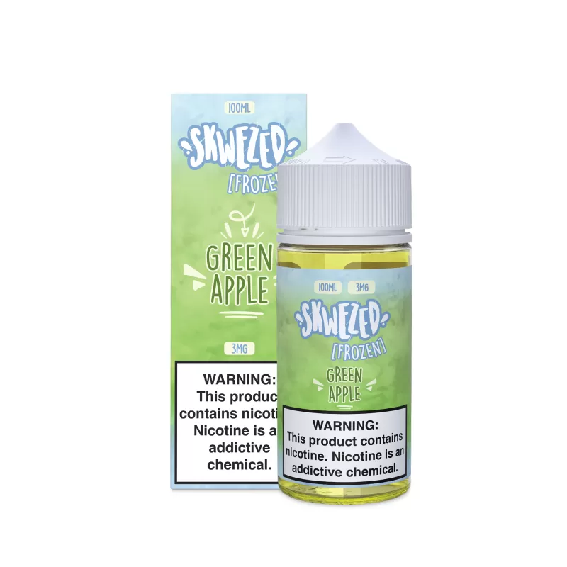 SKWEZED - Frozen Green Pucker (Green Apple) - 100ML E-Liquid - 3MG