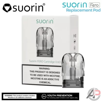 Suorin Fero Replacement Pod - Fero 0.6ohm 3mL Replacement Pod - 1 Pack, Fero 0.8ohm 3mL Replacement Pod - 1 Pack