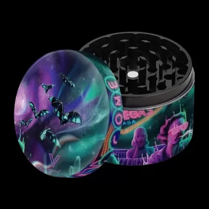 V Syndicate 4-Piece SharpShred 360 Grinder - Size#55mm>63mm~Design#Bat Country>Dalirious>Dank Diva>High Voltage>Seshigher Cat>T=HC2 Einstein>T=HC2 Einstein Solar Diesel