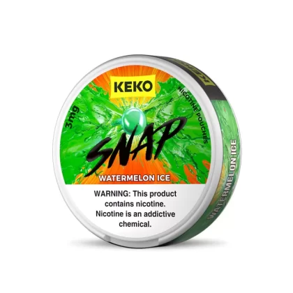 KEKO "SNAP" - Watermelon Ice - Nicotine Pouch (15 Count) - 5-Pack / 6MG