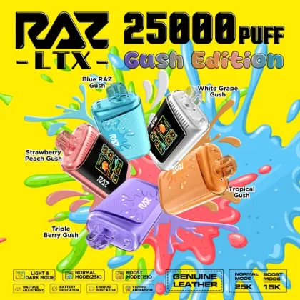 RAZ LTX 25K "Gush Edition" Puff Disposable Device – 25000 Puffs - Triple Berry Gush