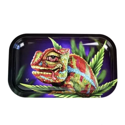 V Syndicate “Cloud 9 Chameleon” Metal Rolling Tray - Size#Small>Medium