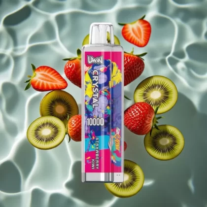 UWIN Crystal 10000 Puffs Disposable Vape Strawberry Kiwi – 18ml, 650mAh, RGB Lights - Bangvapeaustralia