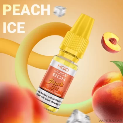 HQD 20K Juice Liquid – Peach Ice - demineralisiertes Wasser / Propylenglykol / pflanzliches Glycerin / Aromastoffe / Nikotin / 3mg/ml