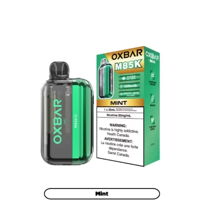 Oxbar M85K Mint Disposable Vape, 25mL