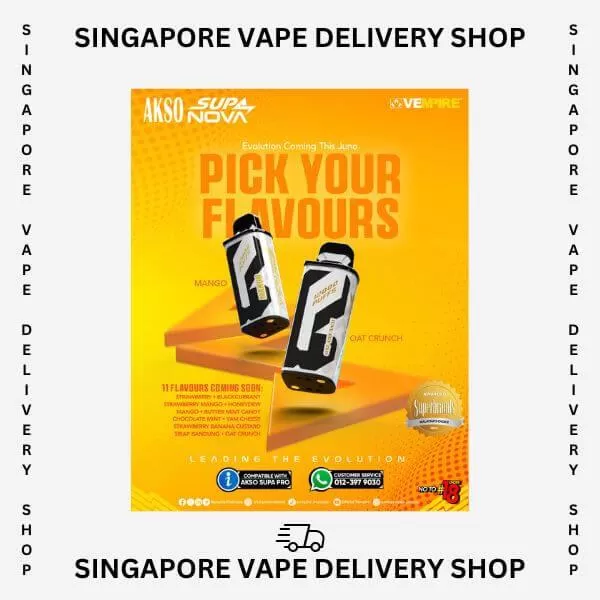 Akso Supa Nova 12000 Puffs - Starter Kit (Device + Cartridge) / Ice Watermelon - Image 3