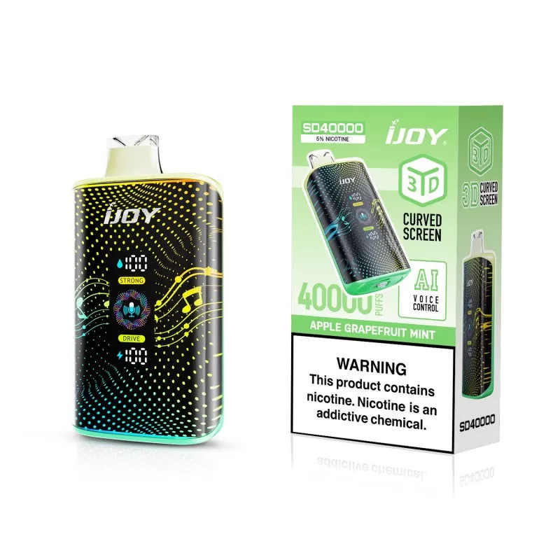 iJoy SD40000 Disposable Device - 40,000 Puffs - Apple Grapefruit Mint - Image 2