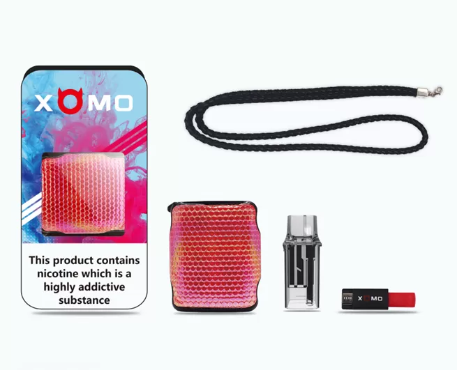 XOMO Mimi Kit 1200mAh & 2.0ML - Dark Blue Cross Pattern - Image 2