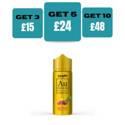 Raspberry Pineapple Kingston AU Gold 100ml E-liquid Shortfill - Raspberry Pineapple