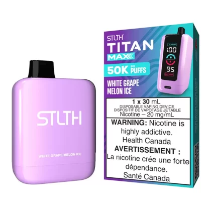 STLTH Titan Max Disposable Vape Device - White Grape Melon Ice - 20mg/ml