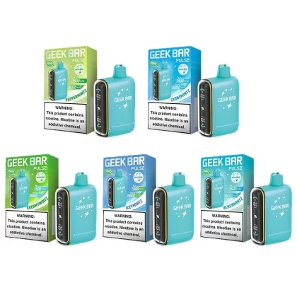 Geek Bar Pulse 15k Mintz Edition Disposable Vape - Flavor#BlackMintz>CreamyMintz>IceyMintz>PepperMintz>StoneMintz (A666D6)