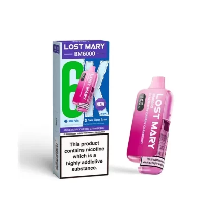 Blueberry Cherry Cranberry Lost Mary BM6000 Big Puff – 6000 Puffs (5 or 10 Packs)
