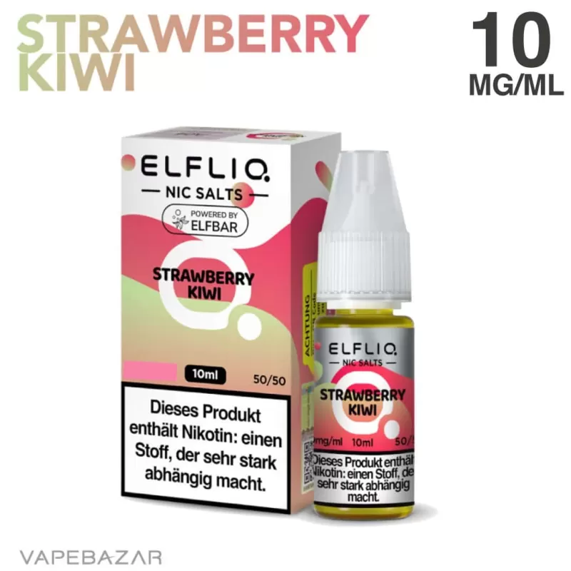 Elfliq Nikotinsalz Liquid 10ml – Strawberry Kiwi 10mg/ml Nikotin - Image 2