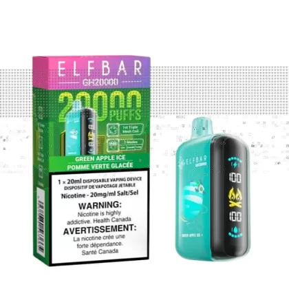 Elf Bar GH20000 Disposable Vape – 20K Puffs – Green Apple Ice