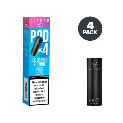 Ice Drinks Edition Elf Bar 4 in 1 Prefilled Pods - Ecigdepot