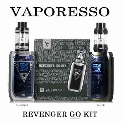 VAPORESSO REVENGER GO 220W TC Starter Kit - COLOR#BLACK>WHITE
