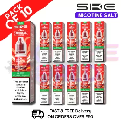 Watermelon Cherry Crystal SKE Nic Salt Box / Pack Of 10