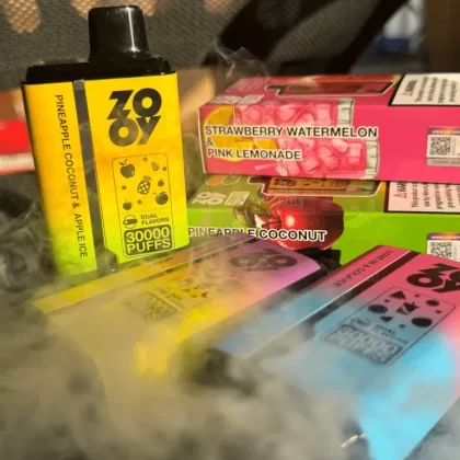 ZOOY Twins 30000 – 30K Puffs 35ml E-liquid Smart Display Disposable Vape - 30000 puffs; Vape Product, Vape Product; Blueberry Ice & Triple Melon, Grape Mint & Strawberry Banana