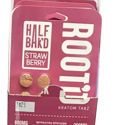Half Bak’d Rooted Kratom Tabz 800MG (4Ct)