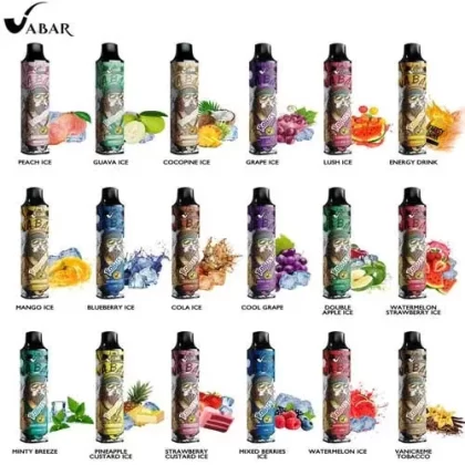 Vabar Robust Disposable 2500 Puffs 5% - flavor#PEACH ICE>DOUBLE APPLE ICE>GUAVA ICE>COLA ICE>MANGO ICE>GRAPE ICE>WATERMELON STRAWBERRY ICE>WATERMELON ICE>COCOPINE ICE>STRAWBERRY CUSTARD>ENER (CFE437)