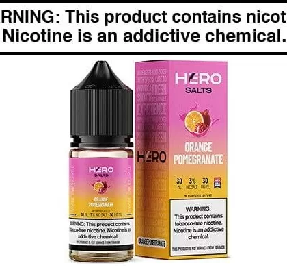 ORANGE POMEGRANATE BY HERO SALTS 30ML - Vapejuice