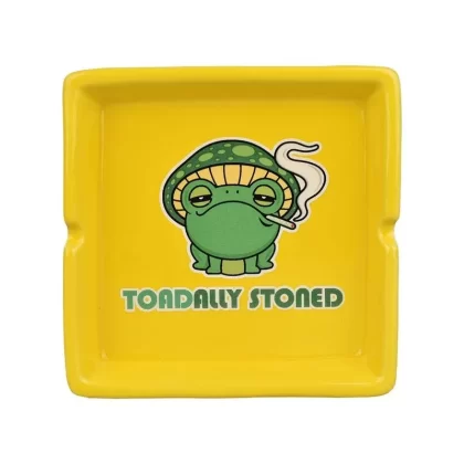 Toadally Stoned Ceramic Ashtray – 4.7″ x 4.7″