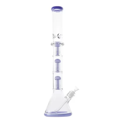 Ringed Triple Tree Perc Bong – 21in