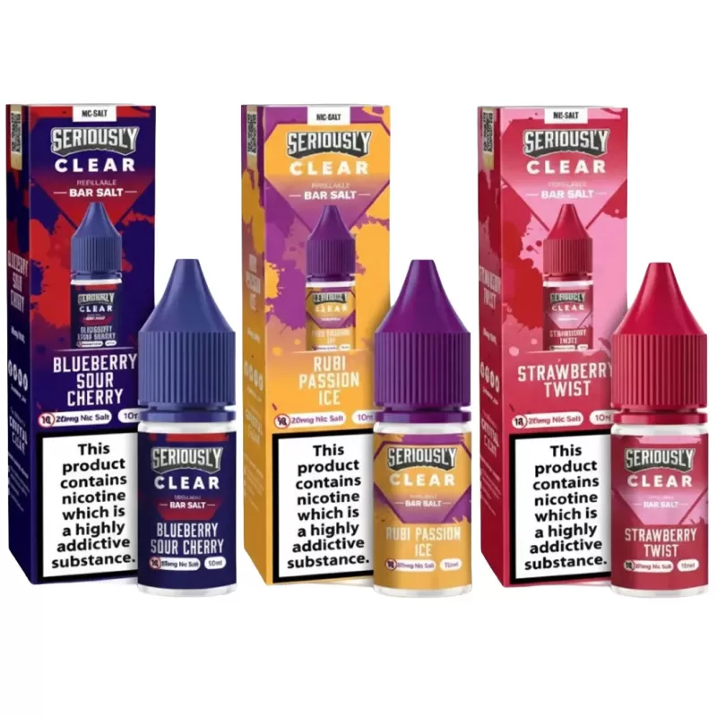 Doozy Vape Seriously Clear Nic Salts 10mg - Strawberry Sour Raspberry