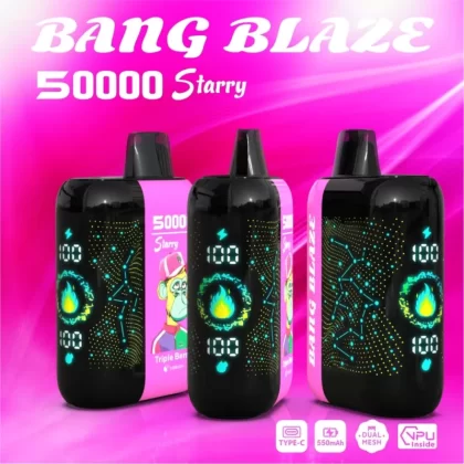Bang Blaze Starry 50000 – 50K Puffs LED Display 20ml + 8ml Disposable Vape - Flamevape