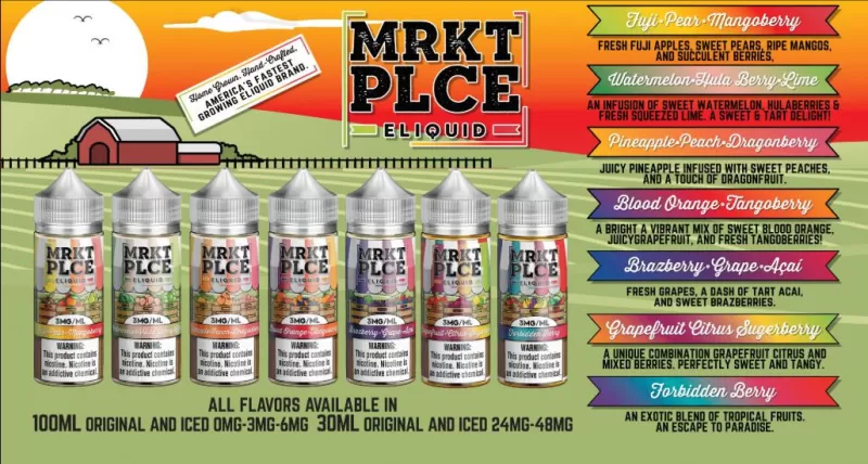 MRKT PLCE E-Liquid 100ml - Grapefruit Citrus Sugarberry / 3mg - Vapeciga - Image 3