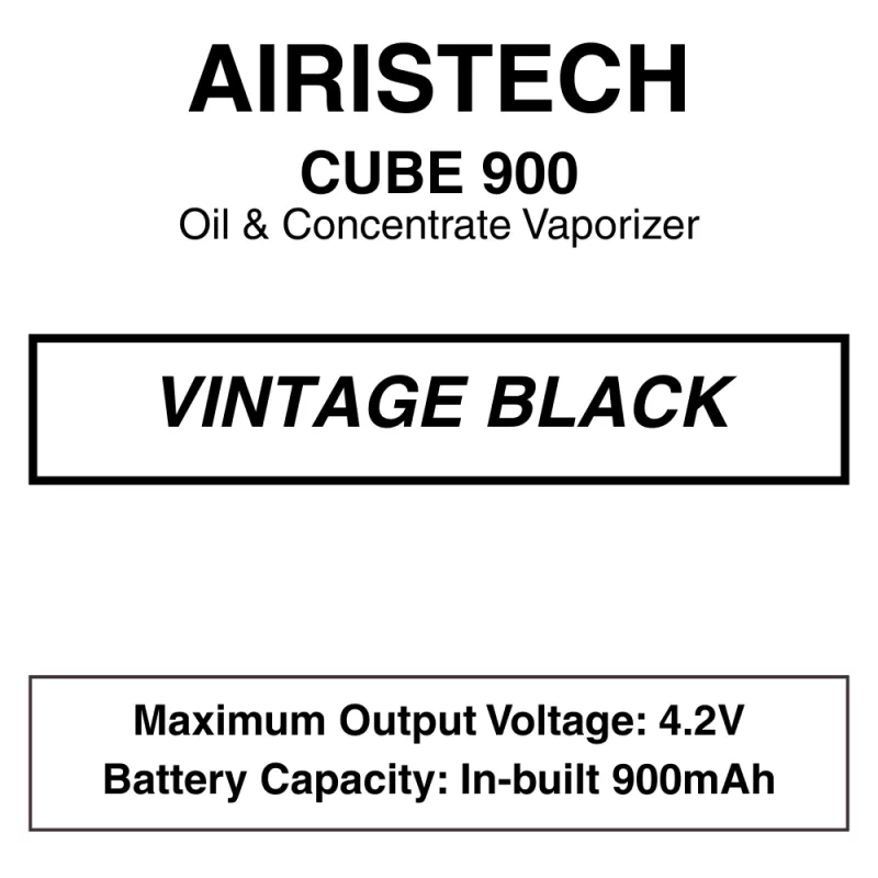 Airistech – Cube 900 – 510 Cartridge Tank Concentrate Vaporiser – 900mAh – Dual Charging Port - Apple Green, Glacier Silver - Image 2